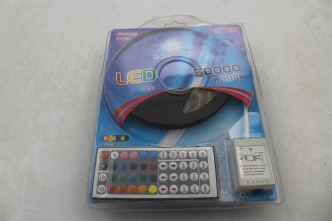 TAŚMA LED RGB 5m WODOODPORNA Ledy 5050 Listwa 230v 12v Kolorowa