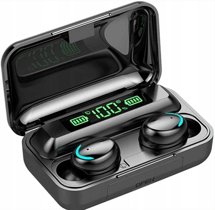 SŁUCHAWKI bezprzewodowe douszne bluetooth z etui powerbank I dotykiem