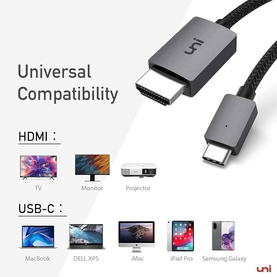UNI kabel HDMI na USB-C 3m