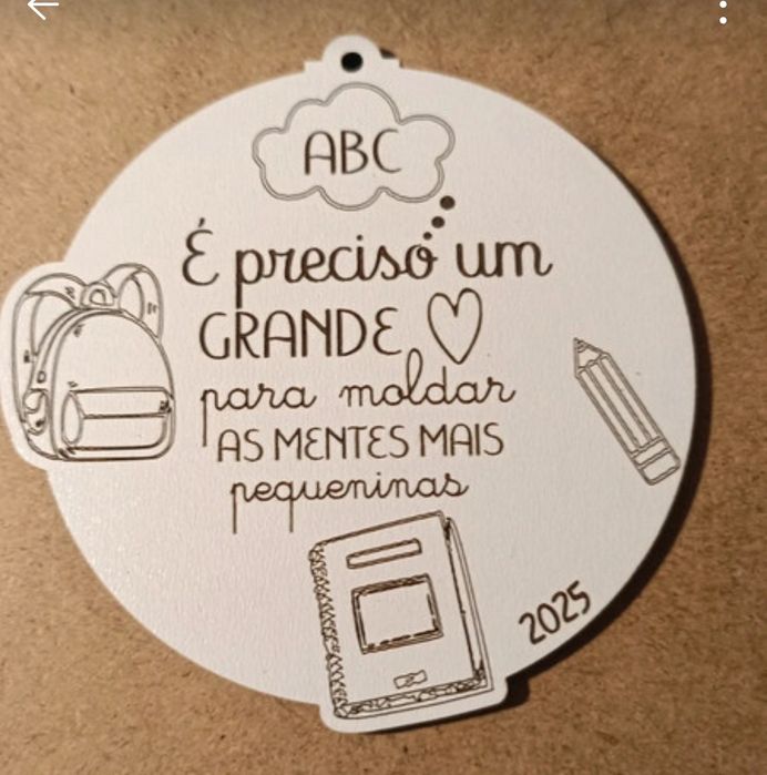 Enfeite lembrança de Natal para oferecer às professoras e educadoras