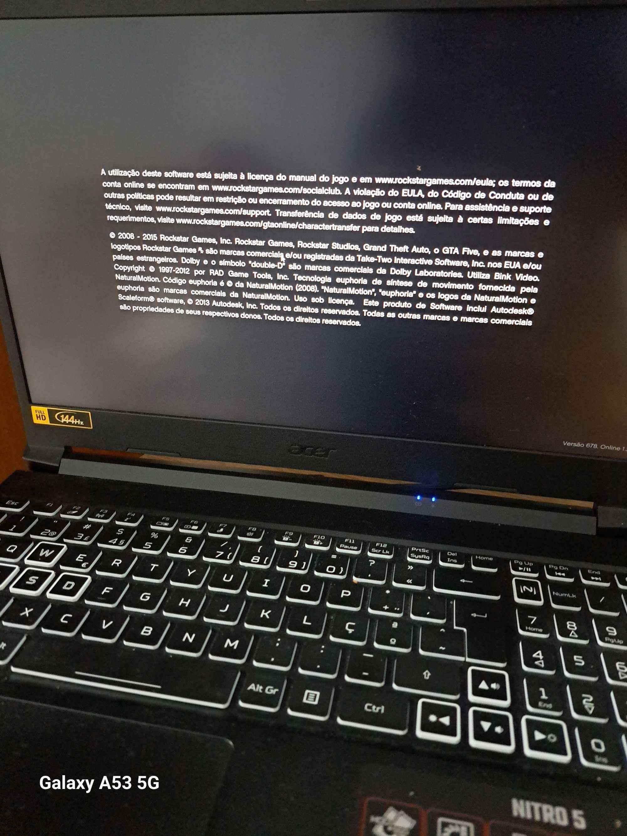 Acer nitro 5 em bom estado