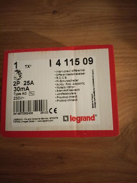 Wyłącznik różnicowopradowy Legrand