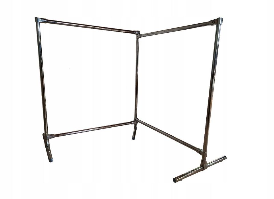 Stojak Na Ubrania 120/250cm Wieszak Sklepowy Garderoba Metal 2,5m