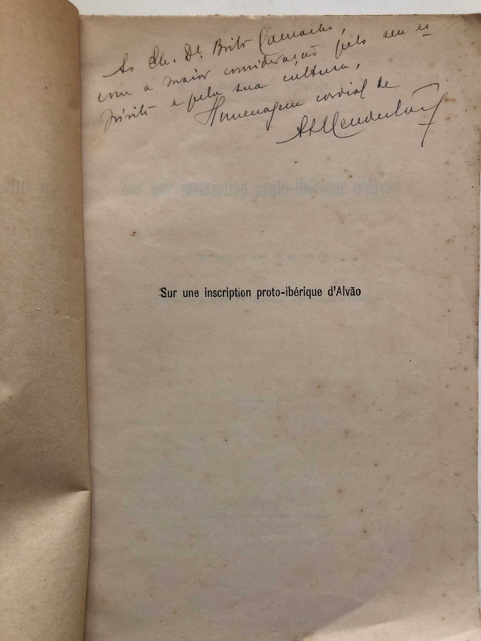 Sur une inscription proto-ibérique d'Alvão