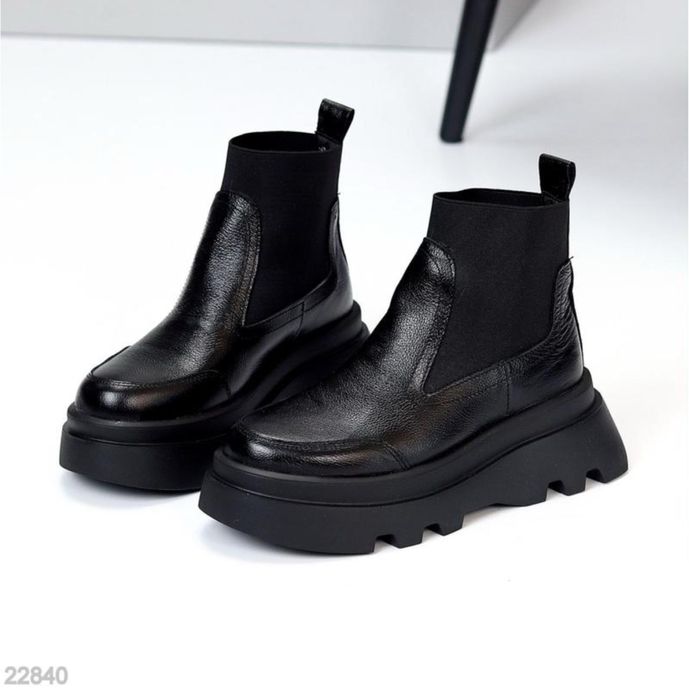 Челсі жіночі Ботінки демі з натуральноі шкіри Ботинки осень