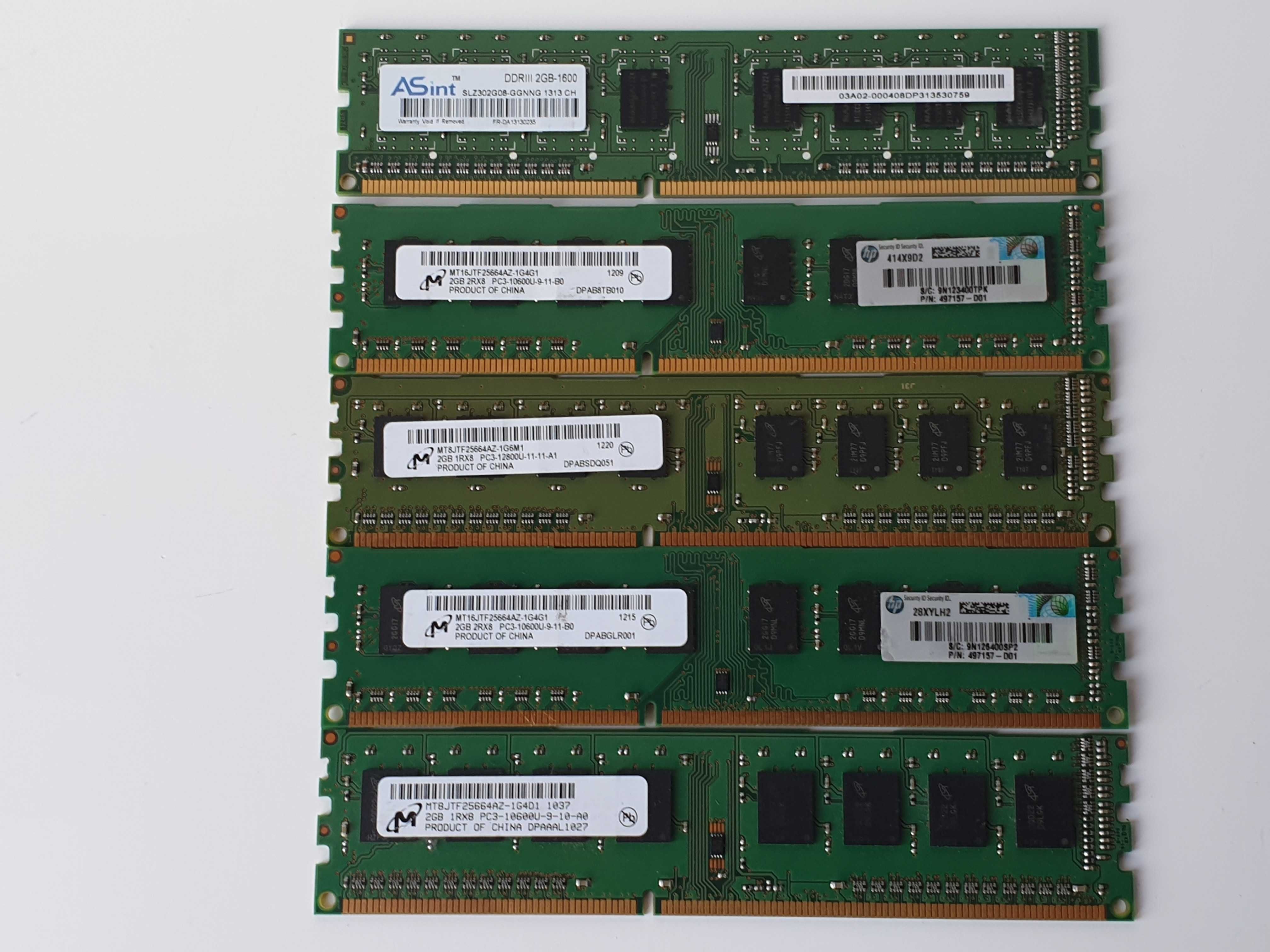 ddr3  2gb 1rx8 pc3-10600u-9-10-a0