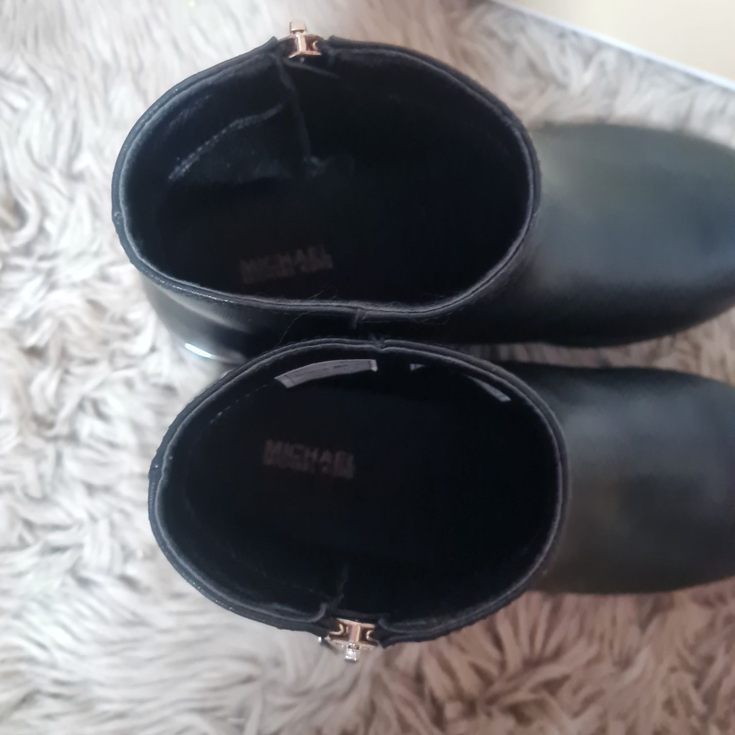Michael Kors botki emma beth buty zimowe sztybety kozaki r. 35 czarne