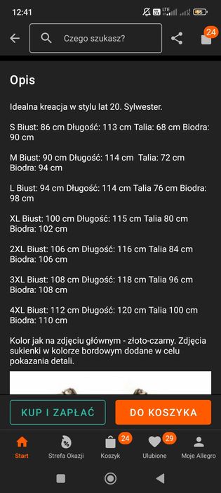 Sukienka cekinowa Gatsby lata 20 -L