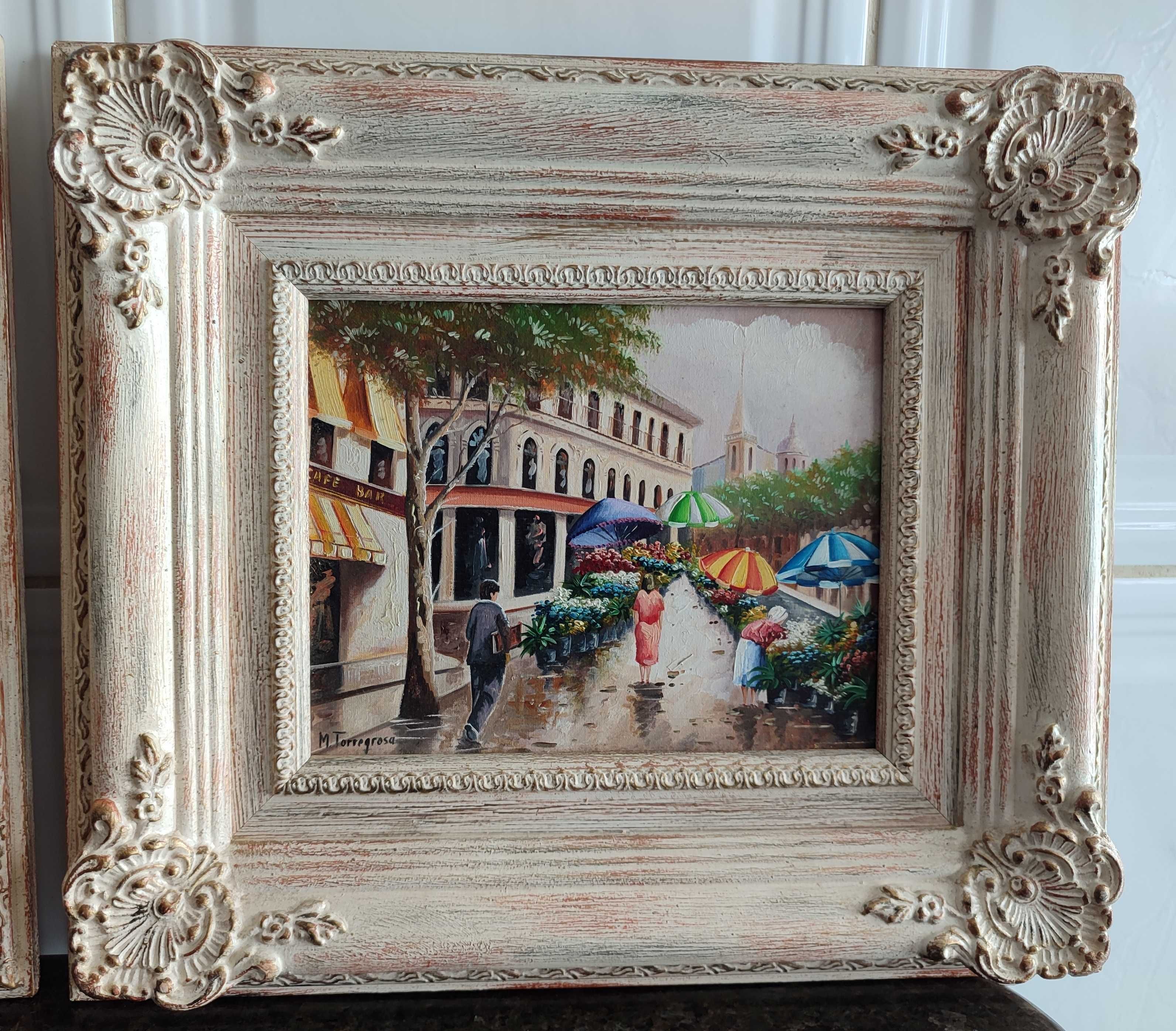Conjunto de pinturas a óleo de  M. Torregrosa