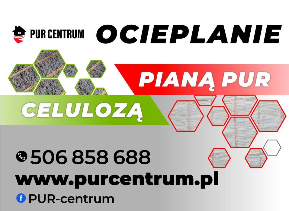 Ocieplanie pianą PUR ocieplanie stropu celuloza izolacja poddasza