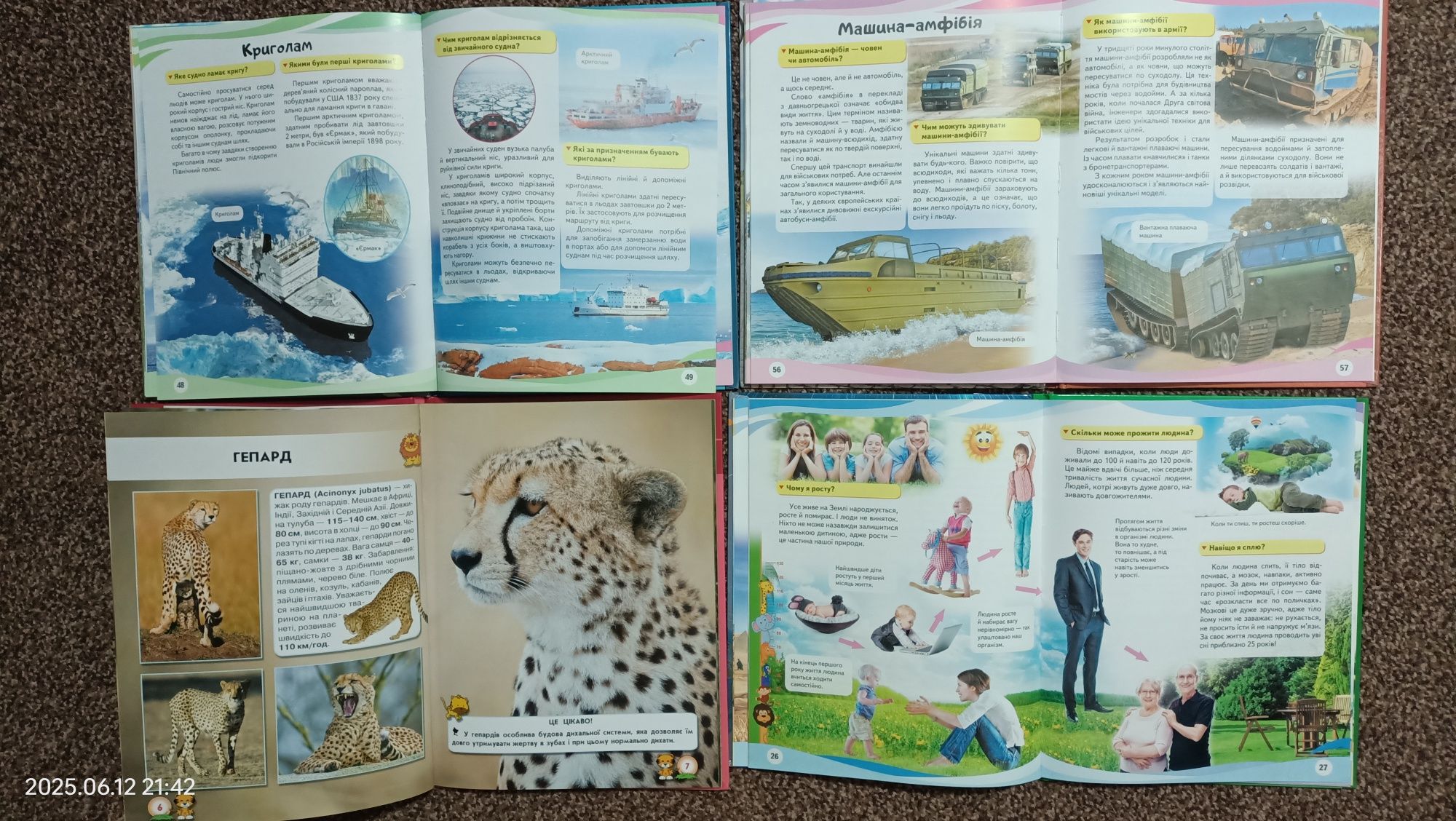 Книги енциклопедія транспорт, автомобілі, космос, тварини, кішки