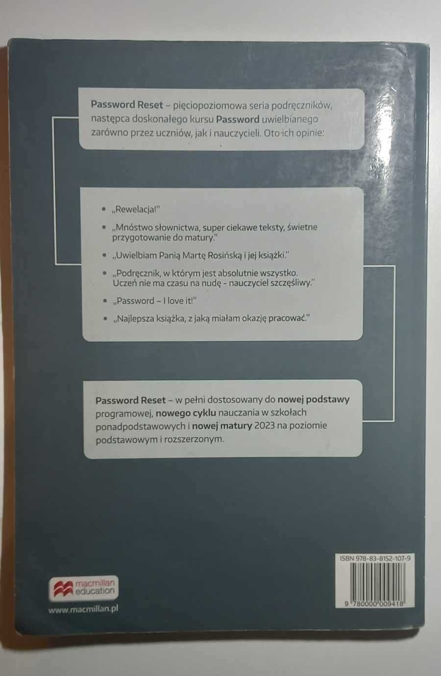 password reset b2, podręcznik, ćwiczenia, kompedium