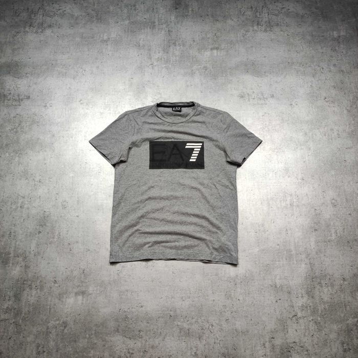 MĘSKA Koszulka Bawełna PREMIUM Duże Logo Elegancka Emporio Armani