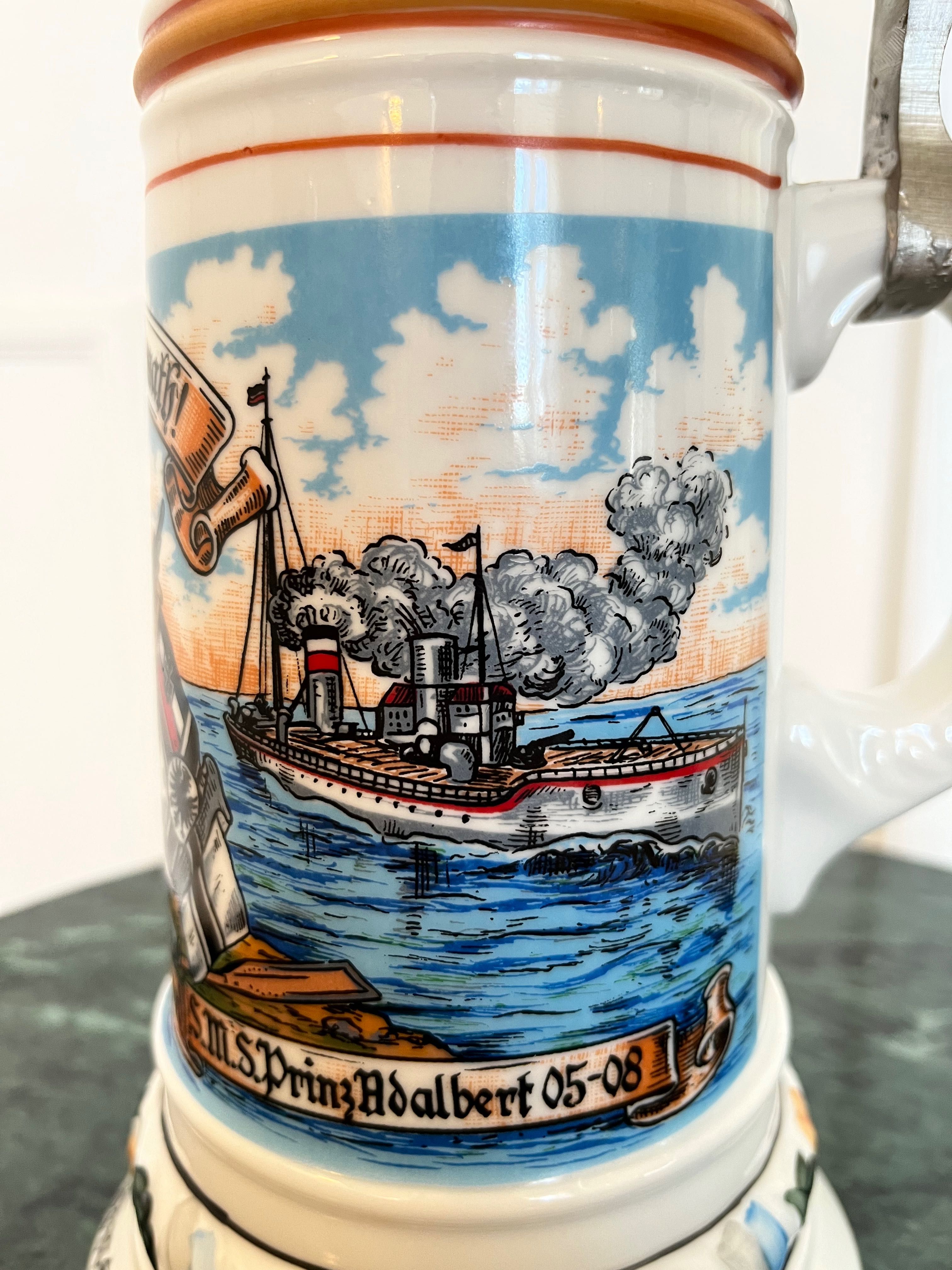 Kolekcjonerski kufel do piwa SMS „Kanonenboot Prinz Adalbert”