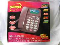 Телефон стационарный новый кнопочноый Nishica NS 1105, ЖКИ