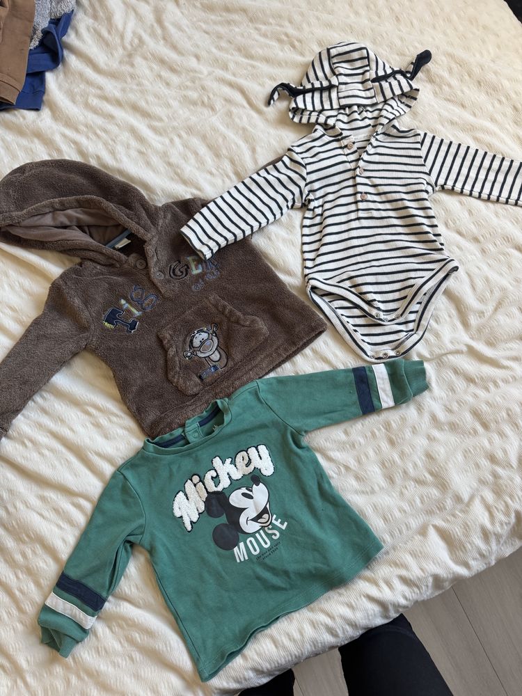 Zestaw ubranek 80 bluza body dla chłopca