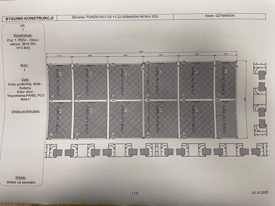 Szklana zabudowa biura, tarasu