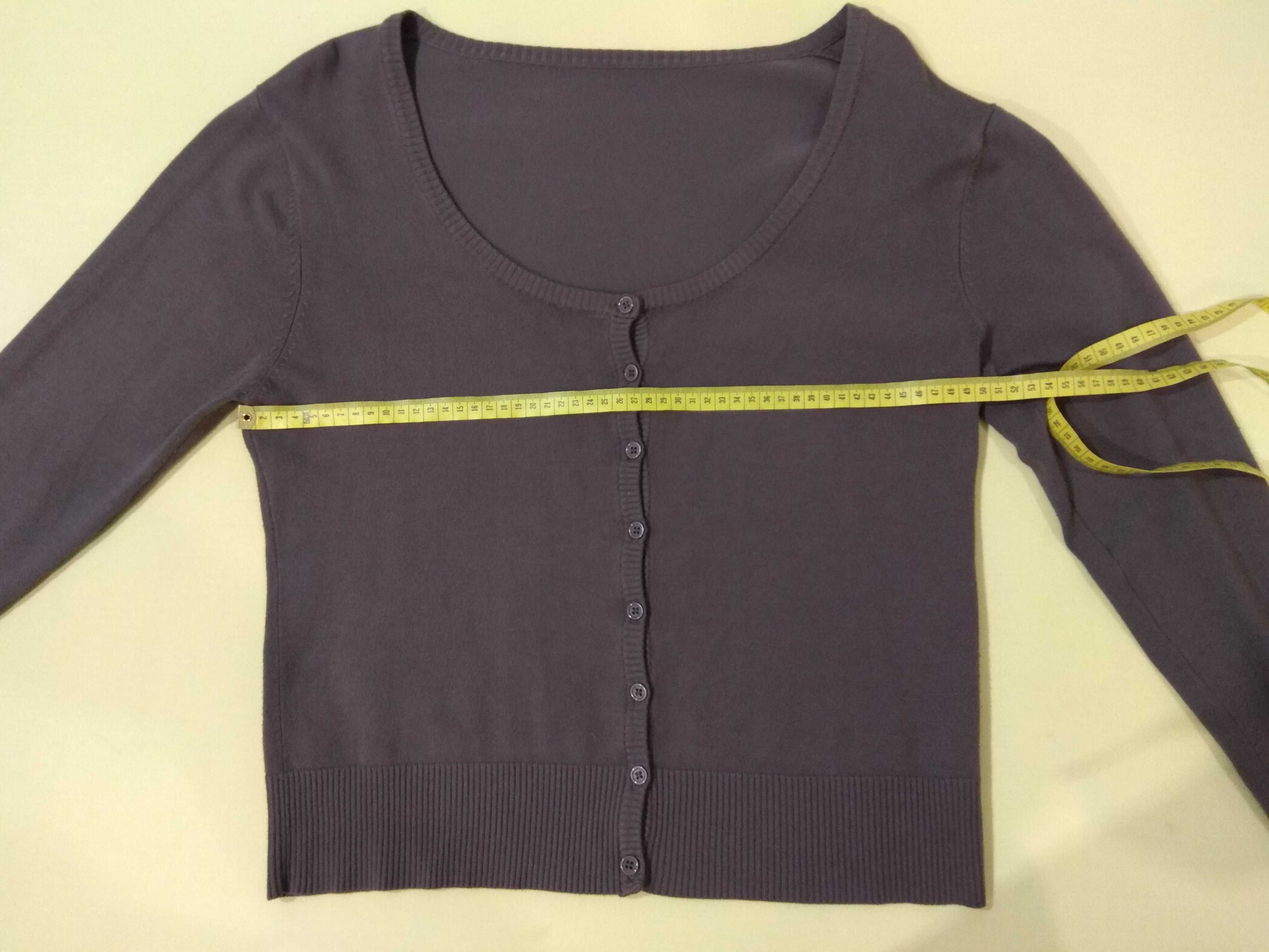 Sweter, kardigan klasyczny, brąz L/XL
