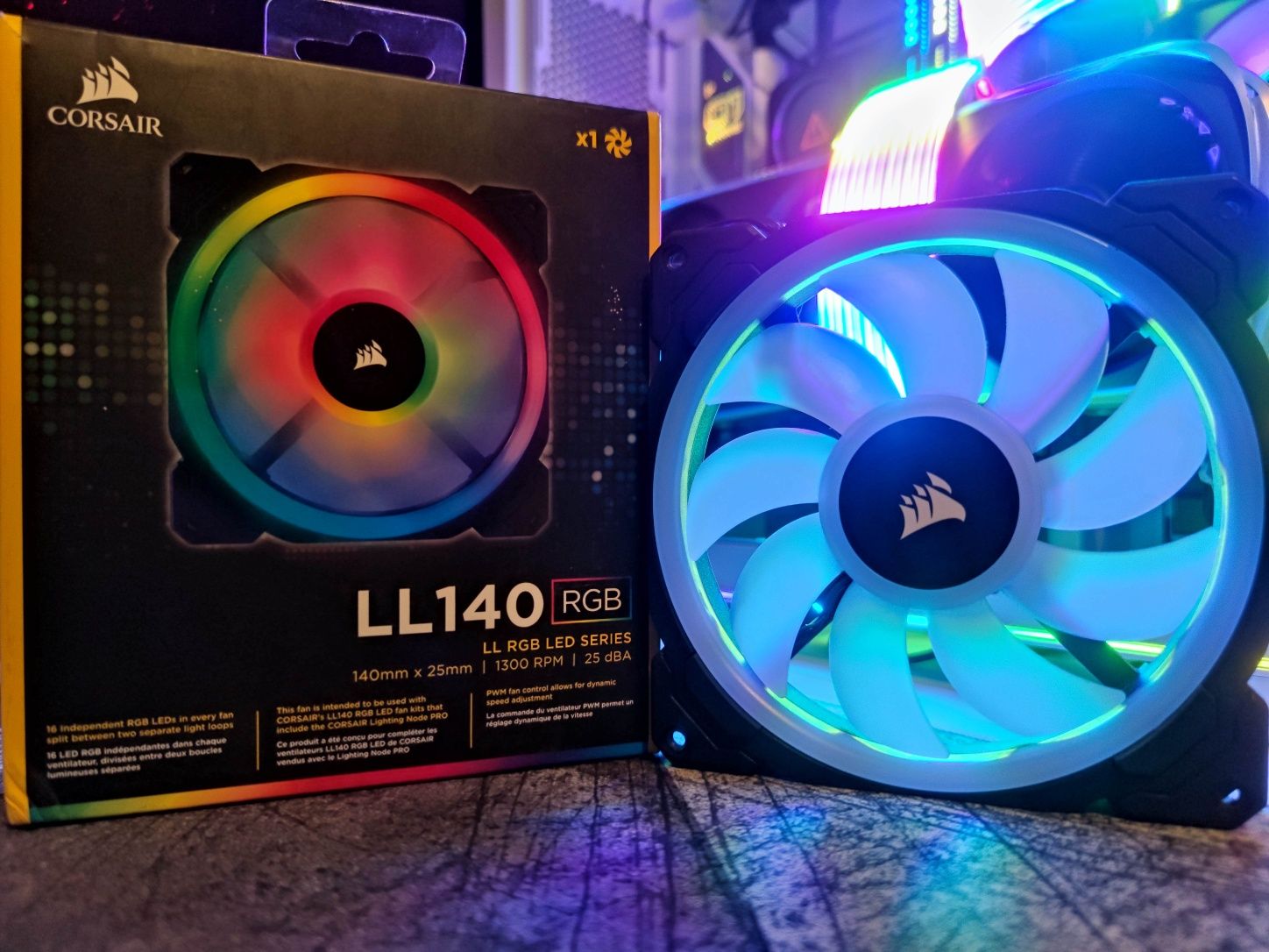 Wentylator Corsair LL140 RGB 140mm PWM fan (2 sztuki)