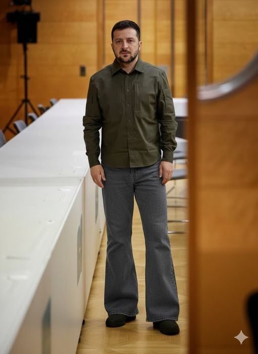 Джинсы клёш серые, новые