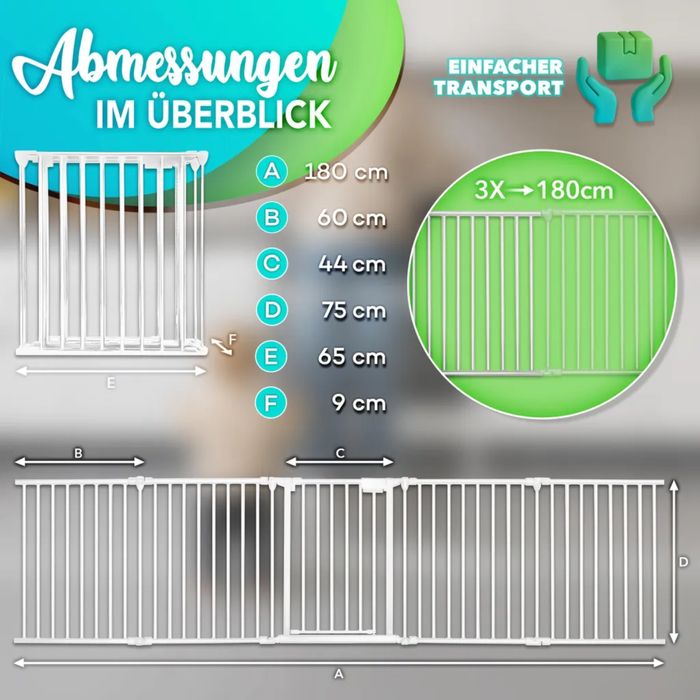 Bramka ochronna kojec osłona kominka 180cm