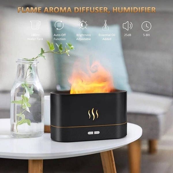 Стильний ультразвуковий зволожувач аромадифузор Flame USB 8438