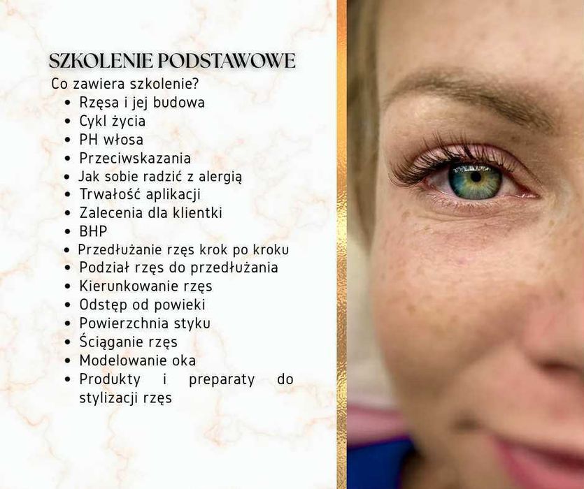 Kurs/Szkolenia z przedłużania rzęs metody podstawowej i objętościowej.