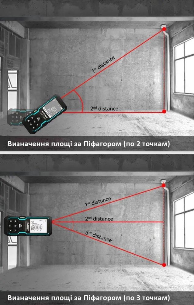 MILESEEY S6 40m - дальномір, лазерна рулетка 40 м