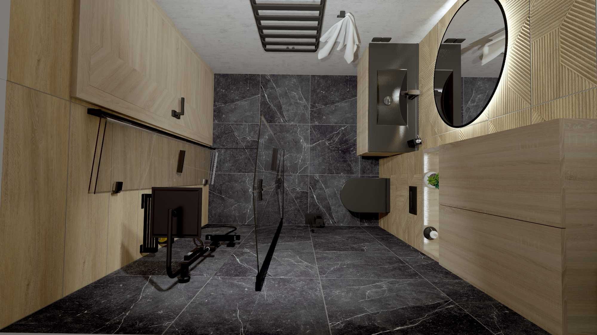 Projekt łazienki do 4 m²