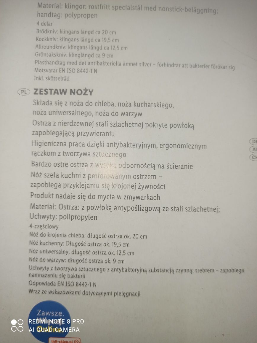 Zestaw noży Ernesto