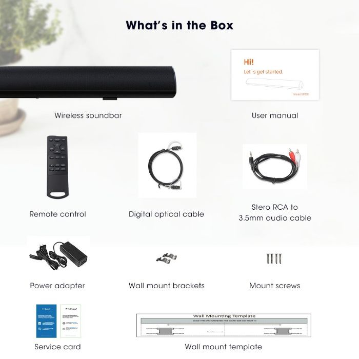 GRANDE Soundbar 100w Bluetooth AUX Optico USB Televisão Telemovel NOVO