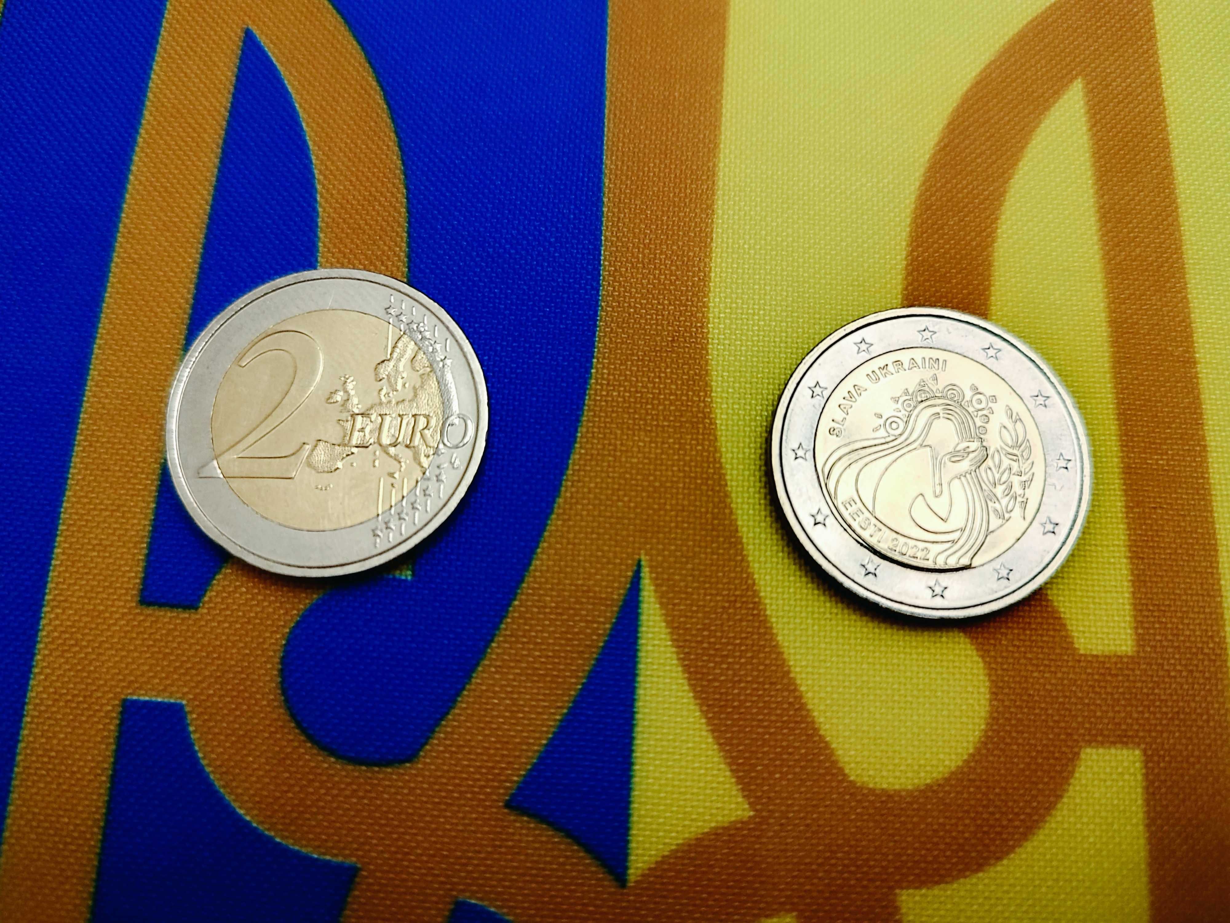 Монета 2 євро Слава Україні Slava Ukraini
