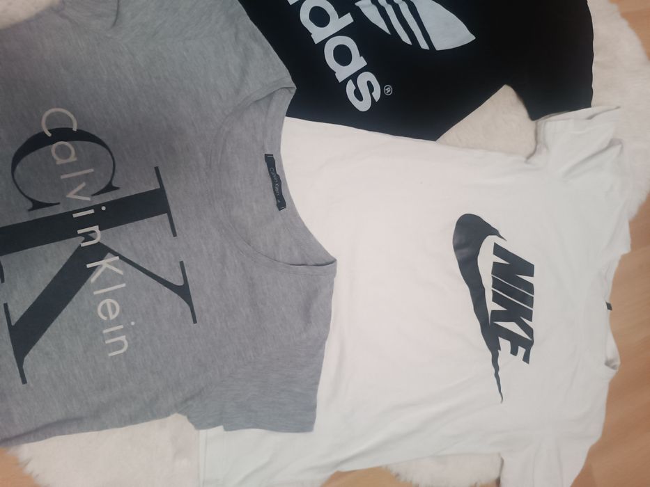 Zestaw koszulek Nike, Adidas, CK