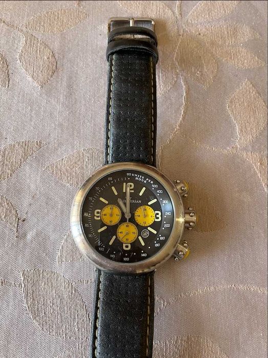 Relógio PAUL VERSAN | Cronógrafo & Bracelete Pele | Elegante