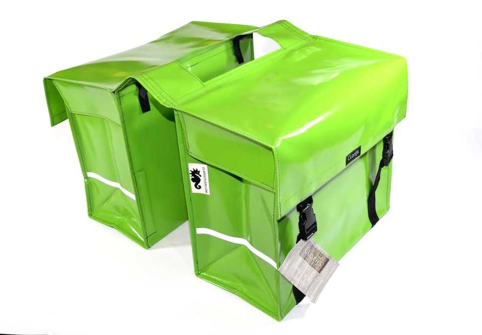 Sakwa Torba rowerowa miejska e bike cargo Clarijs XL 46L PCV zielona