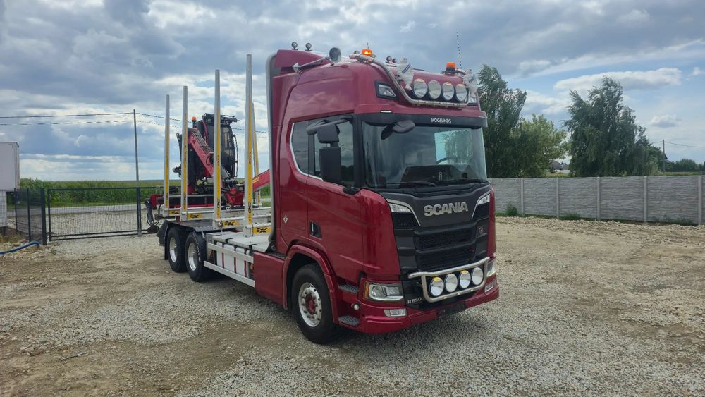 Scania R650  Scania do drewna scania do lasu super stan dźwig loglift