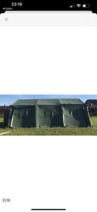 Namiot Hala NOWA 107 m2 NATO 4 pokoje podłoga