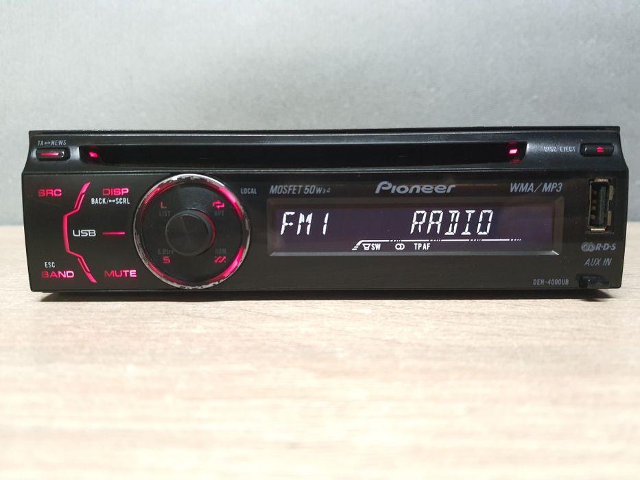 Radio samochodowe Pioneer DEH-4000UB CD, USB, AUX, RCA Wzmacniacz Audi
