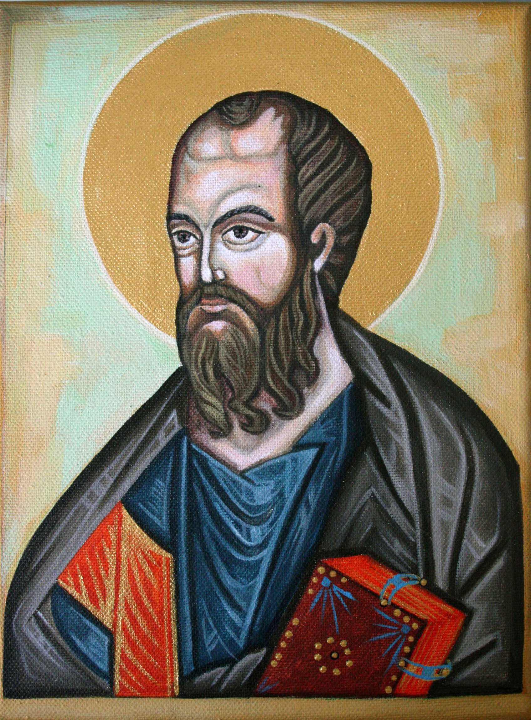 Święty Pawel ikona religijna na płótnie ręcznie malowana