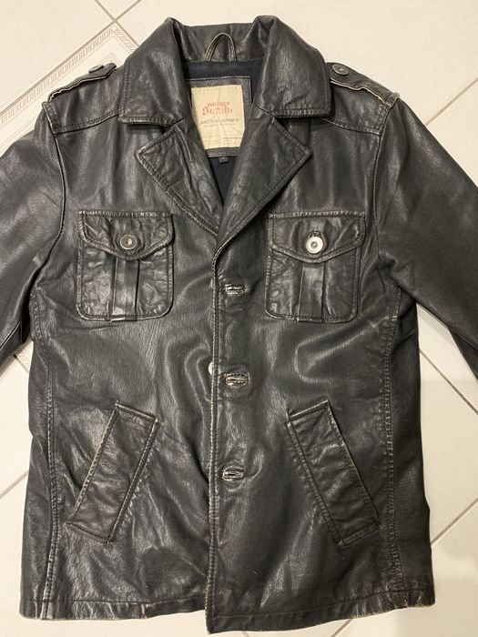 Кожаная куртка пиджак Jack & Jones
