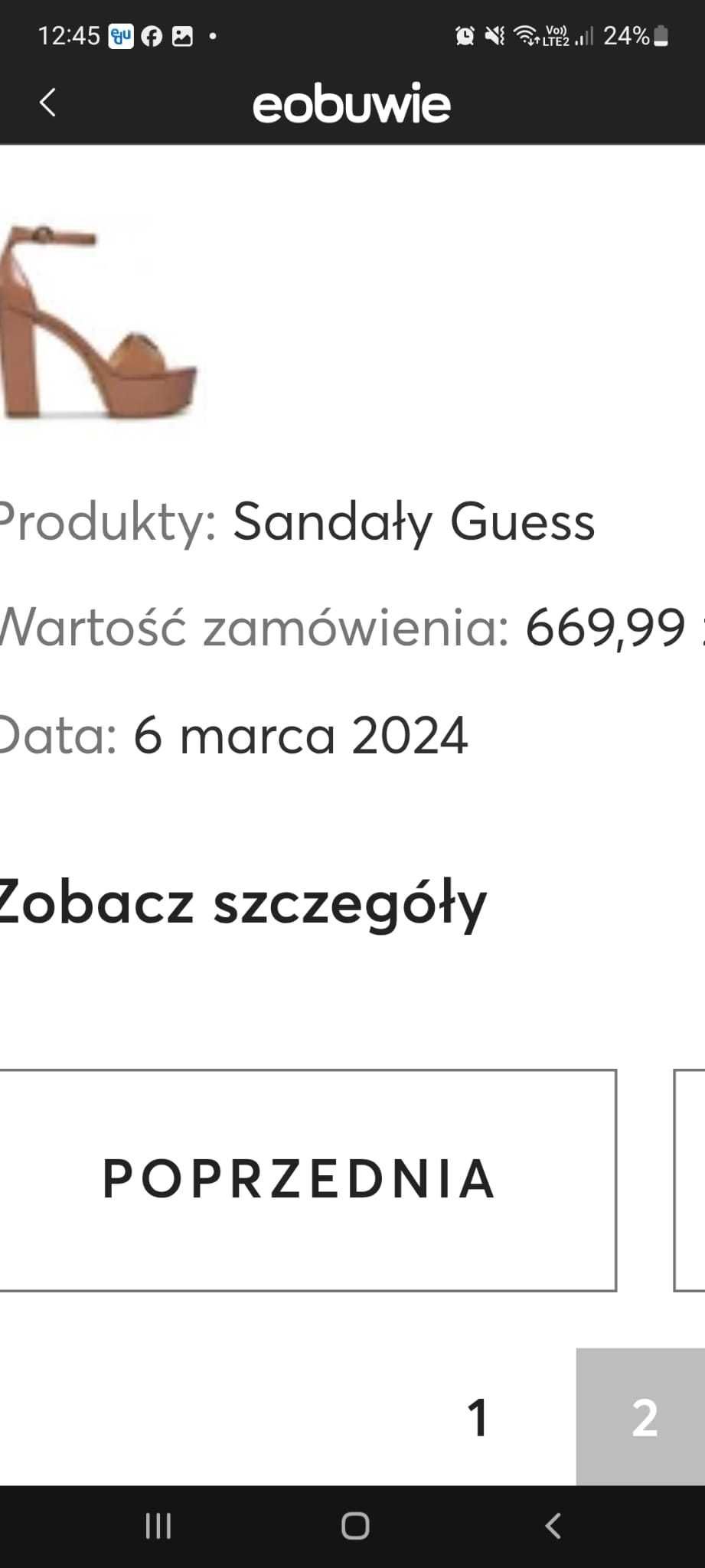 Buty sandaly na koturnie platformie  wysokie obcasy na slupku GUESS