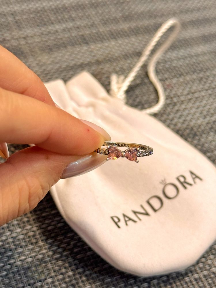 Каблучка Рожевий бантик Пандора Pandora