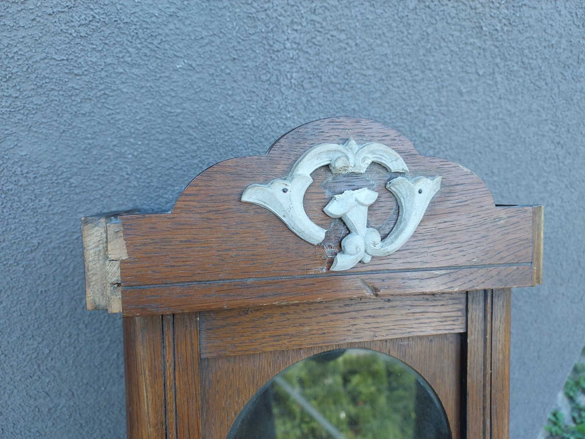 573 Skrzynia obudowa starego zegara Mauthe miniatura szafka