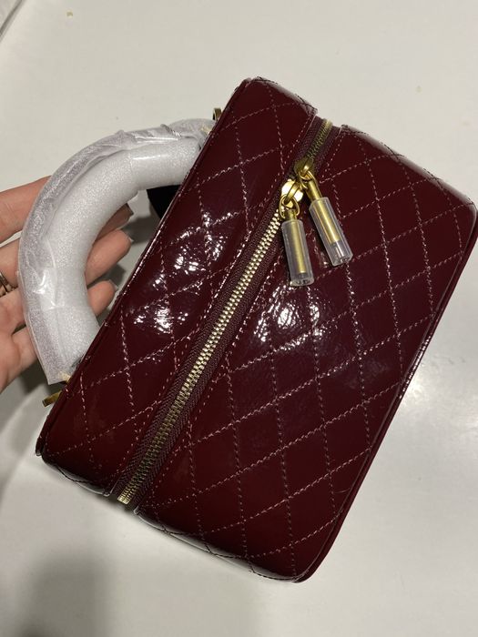 Шкіряна сумка міні бордова (нова)