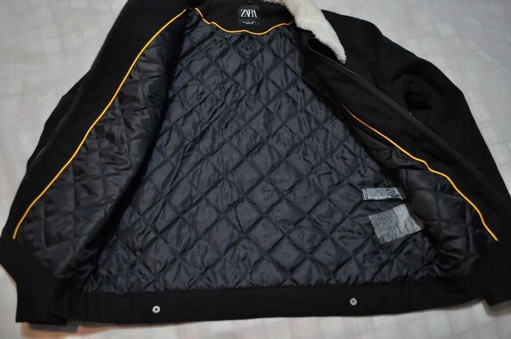 ZARA L  męska jeansowa bluza ocieplana kurtka  p1