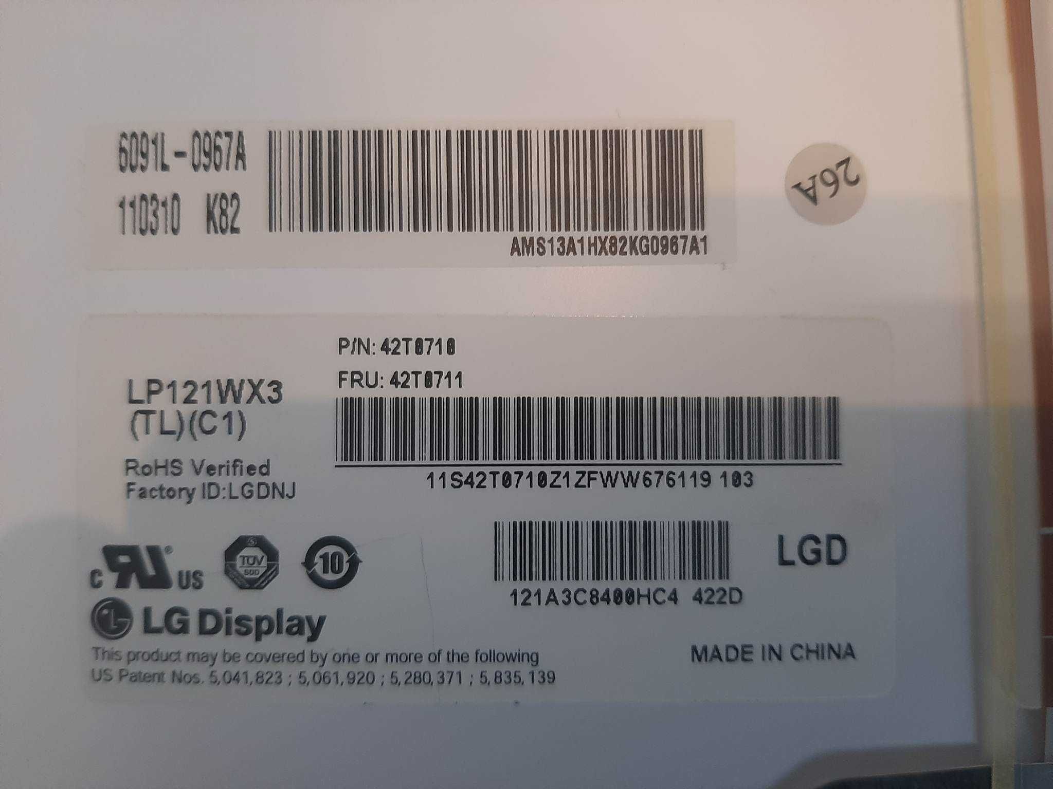 Matryca LED TN matowa 12,1 " 1280 x 800 LG LP121WX3(TL)(C1