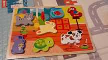 Układanka Puzzle zwierzątka dla dzieci Stan Idealny
