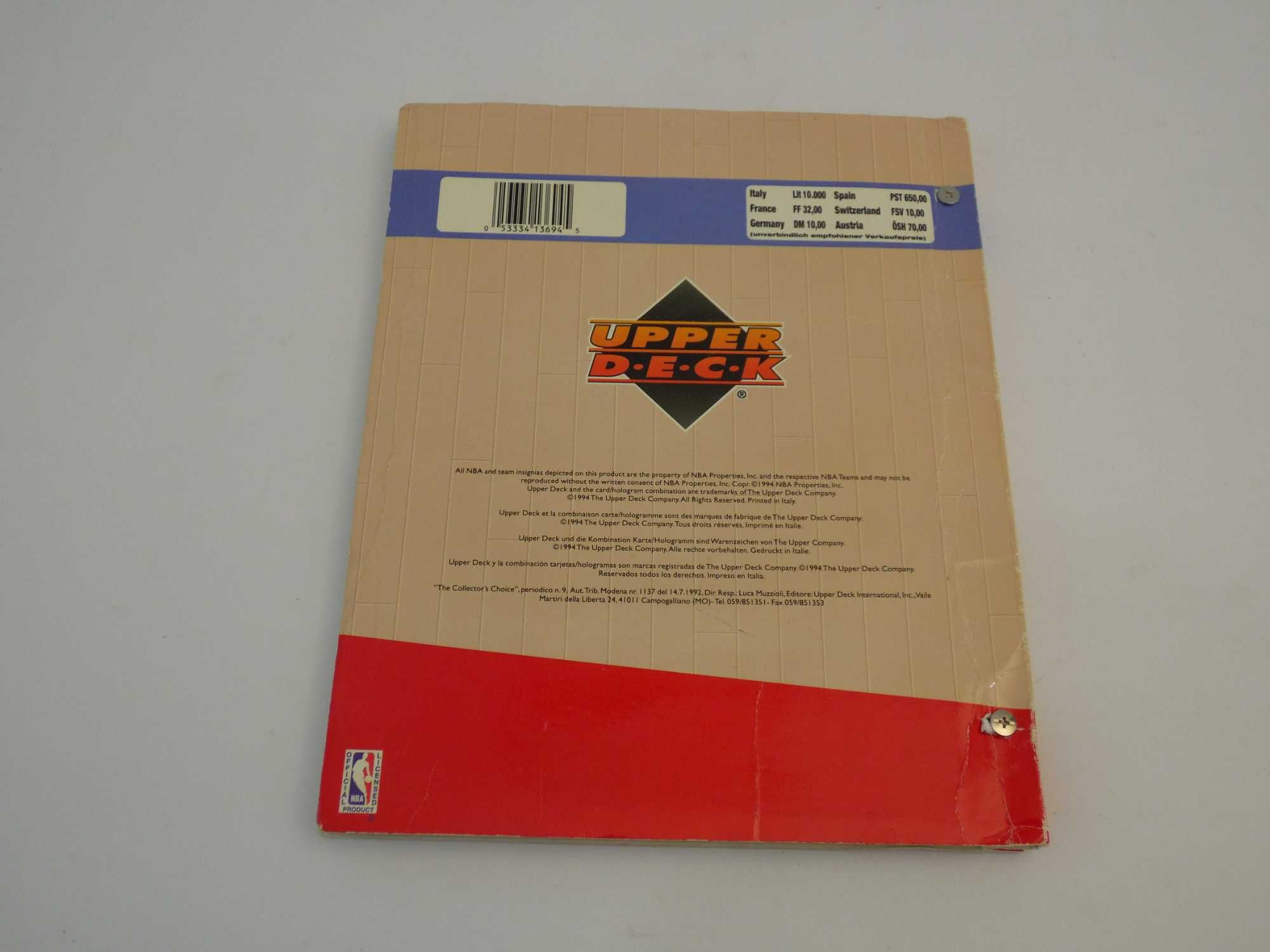 Álbuns completos de cartas NBA 94/95 e 95/96 Upper Deck