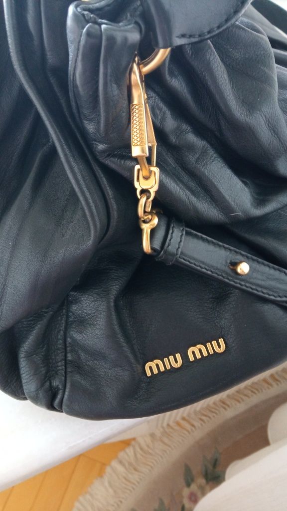 Torba,worek Miu Miu Matelasse leather xl do ręki i na ramię