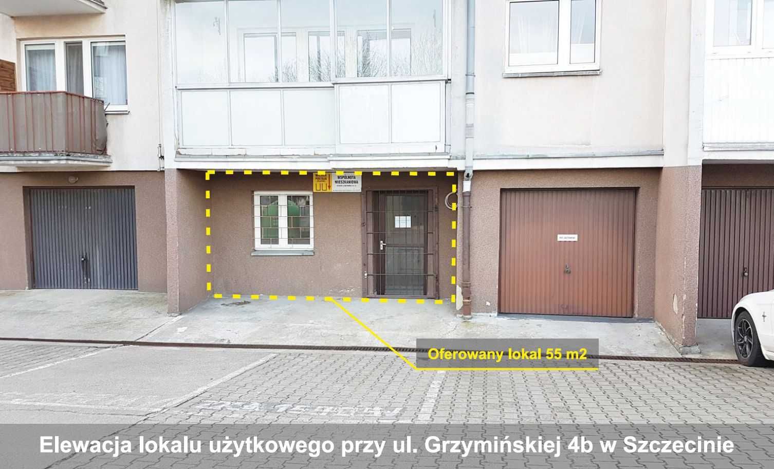 Sprzedam lokal 55 m2. Szczecin, ul. Grzymińska.